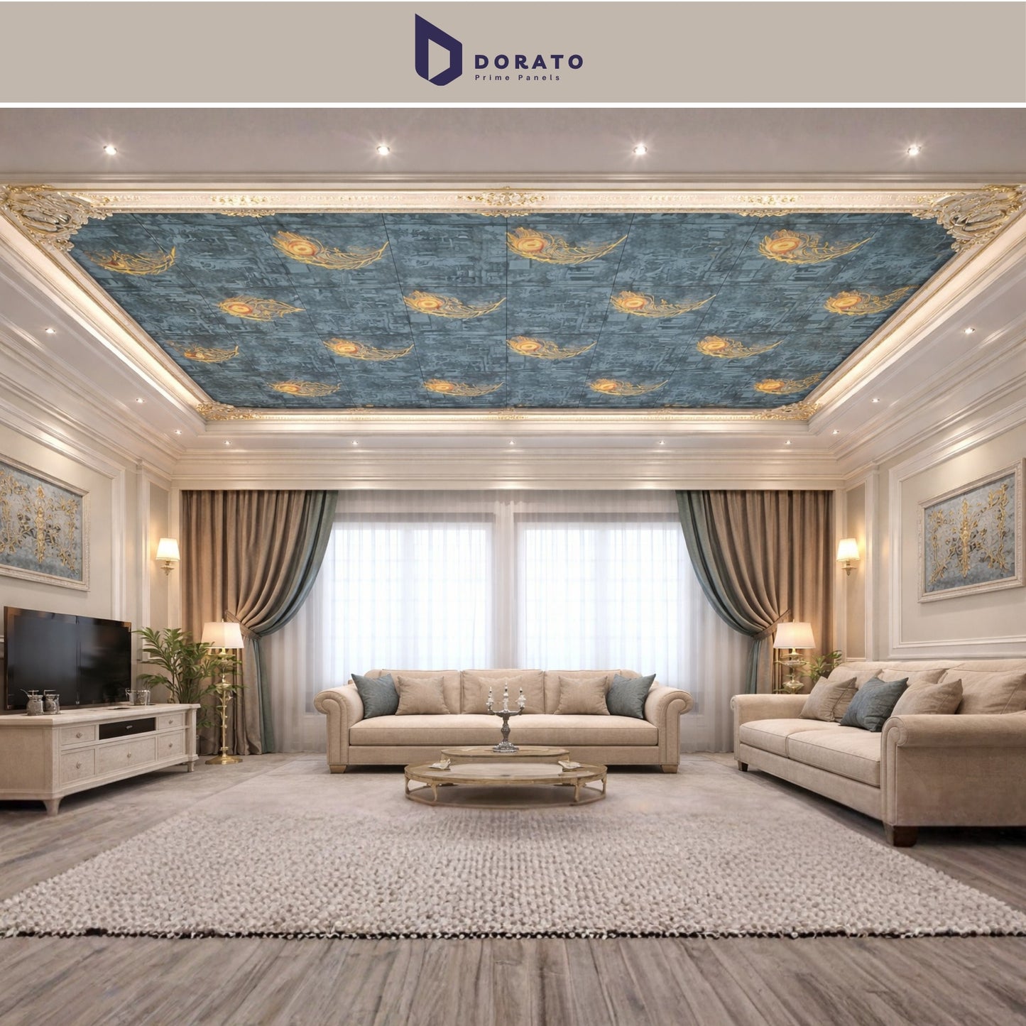 Pvc 139 Dorato Premium PVC Wall Panel – Model 139 | Waterproof, Heat Resistant Decorative Panel (9.5 ft x 10 inch)