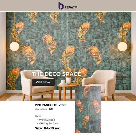 Pvc 139 Dorato Premium PVC Wall Panel – Model 139 | Waterproof, Heat Resistant Decorative Panel (9.5 ft x 10 inch)