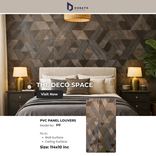 PVC 272 Dorato Premium PVC Wall Panel – Model 272 | Waterproof, Heat Resistant Decorative Panel (9.5 Ft x 10 Inch)