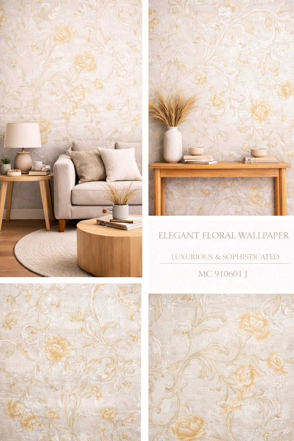 Elegant Floral Wallpaper (Free Installation)