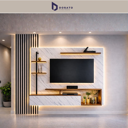 UV A04 SPC A04Dorato SPC Marble Sheet – Model A04 | Waterproof PVC Wall Panel (4 Ft x 8 Ft, 3mm Thickness)
