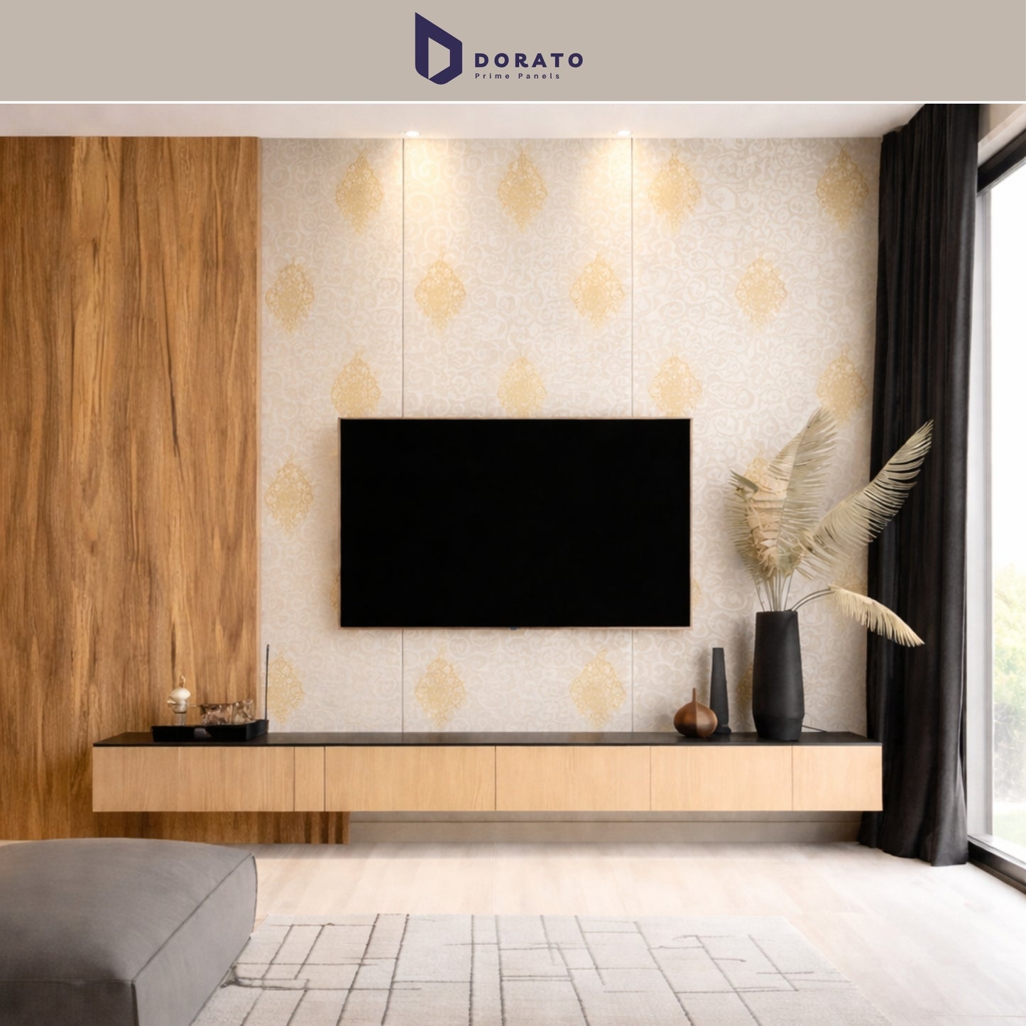 106 Dorato Premium PVC Wall Panel – Model 106 | Waterproof Decorative Panel (9.5 Ft x 10 Inch)