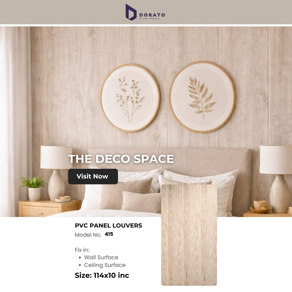 PVC 415 Dorato Prime Panels PVC Wall Panel – Model 415 | Premium Wooden Finish PVC Panel | 9.5 Feet Height x 10 Inch Width | Waterproof & Damp Proof Decorative Wall Panel