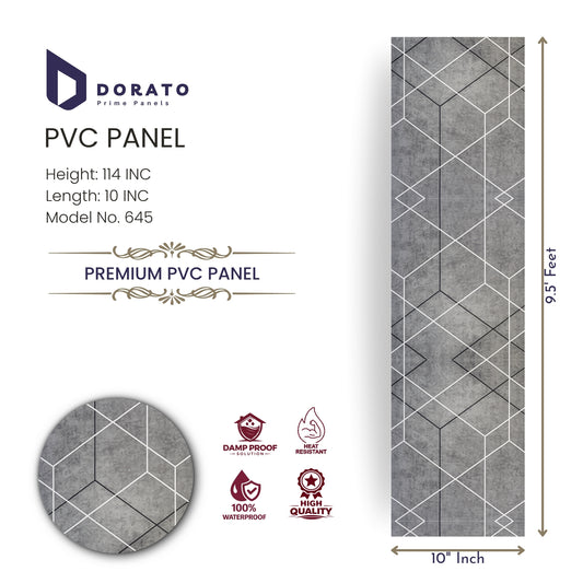PVC 645 Dorato Premium PVC Wall Panel – Model 645 | Waterproof, Heat Resistant Decorative Panel (9.5 Ft x 10 Inch)
