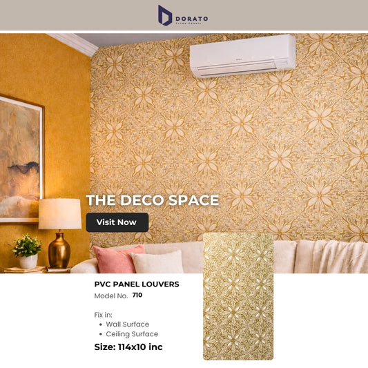 Dorato Premium PVC Wall Panel – Model 710 | 10 Inch x 9.5 Feet Decorative Waterproof Panel