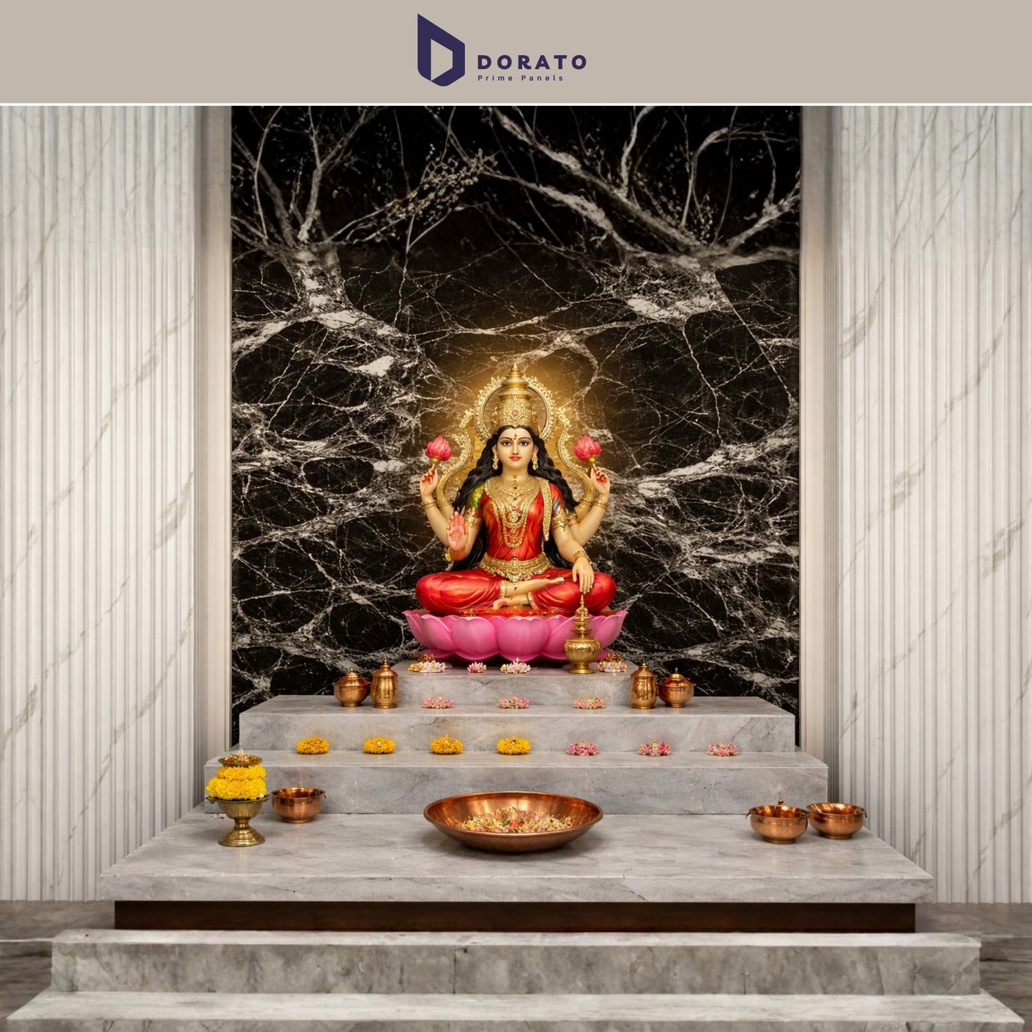 uv 9227 Dorato UV Marble Sheet – Model 9227 | Black Marble Design PVC Wall Panel (4 ft x 8 ft)