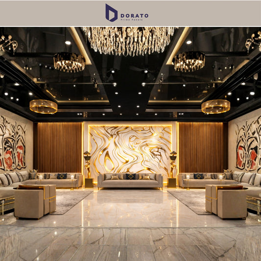 UV 38 Dorato DMD Marble Sheet – Model DMD 38 | Premium Gold Abstract Wall Panel (4ft x 8ft, 3mm Thickness, Waterproof)