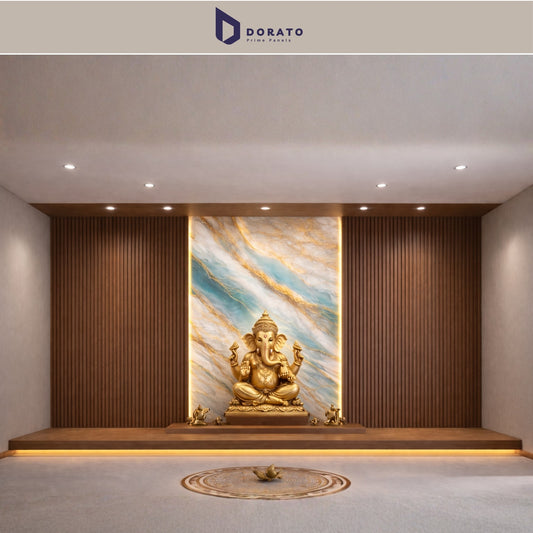UV 731 Dorato DMD 731 Marble Sheet – 3mm PVC Waterproof Wall Panel (8ft x 4ft) | Premium Marble Design Interior Wall Sheet