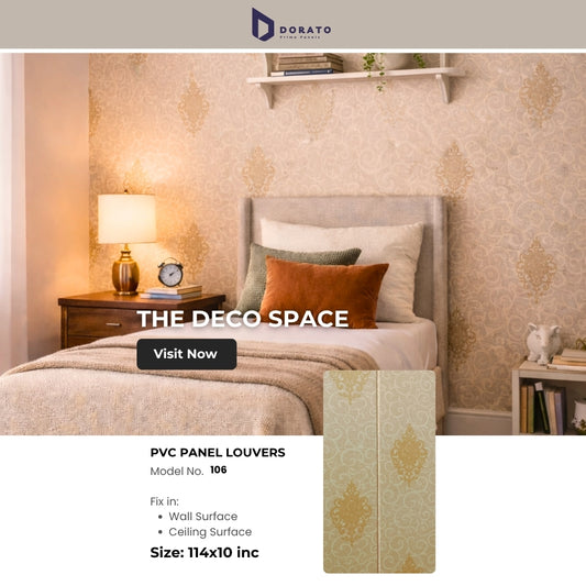 106 Dorato Premium PVC Wall Panel – Model 106 | Waterproof Decorative Panel (9.5 Ft x 10 Inch)