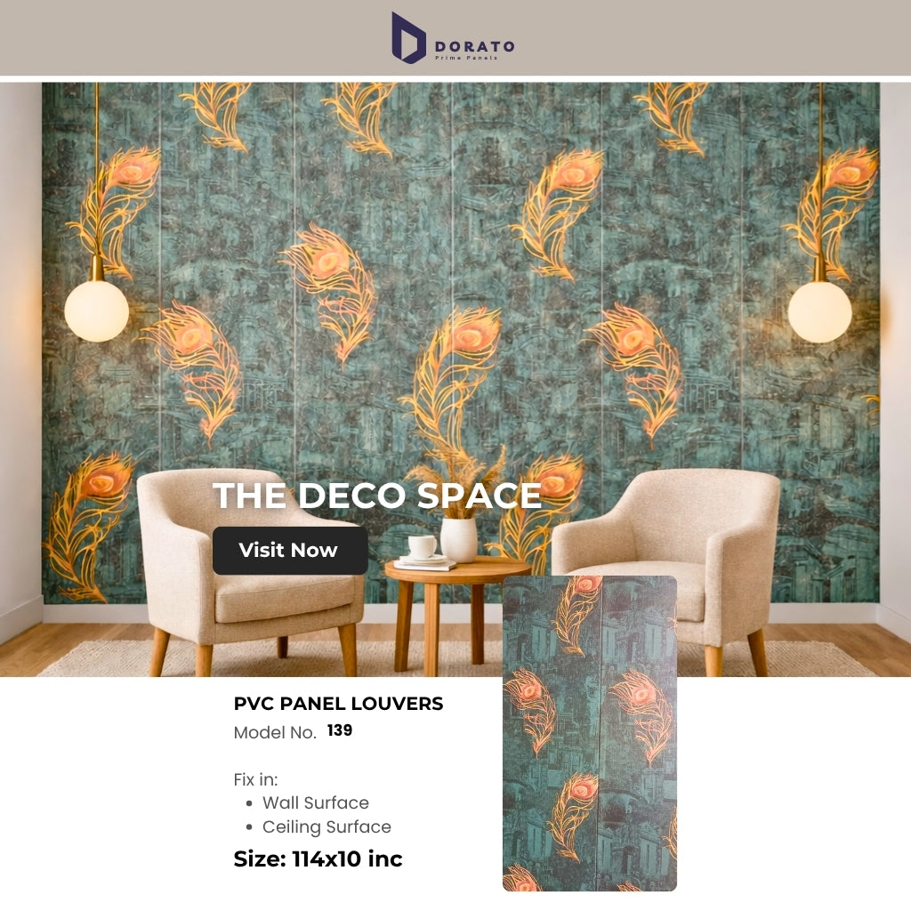Pvc 139 Dorato Premium PVC Wall Panel – Model 139 | Waterproof, Heat Resistant Decorative Panel (9.5 ft x 10 inch)