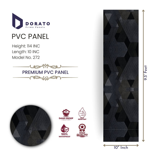 PVC 272 Dorato Premium PVC Wall Panel – Model 272 | Waterproof, Heat Resistant Decorative Panel (9.5 Ft x 10 Inch)