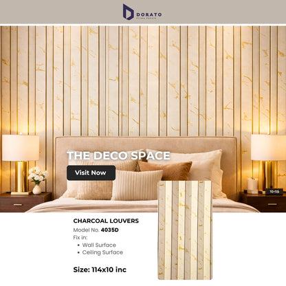 Wpc 4035 Dorato Prime Panels Premium Charcoal Louvers – Model 4035D | 8 Feet Decorative Wall Panel