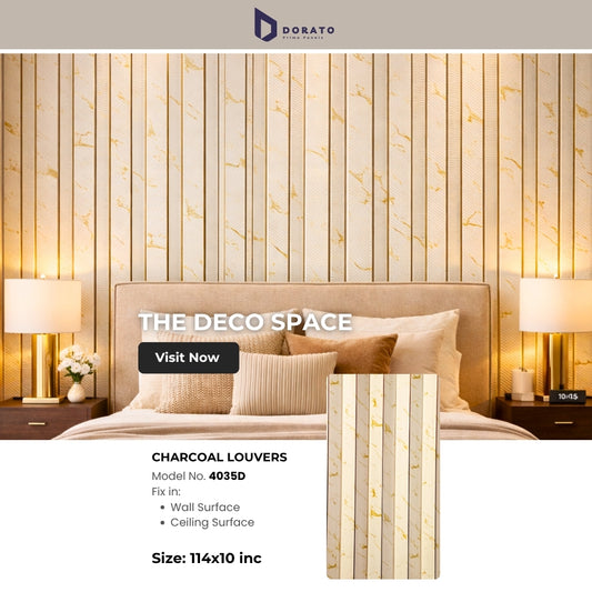 Wpc 4035 Dorato Prime Panels Premium Charcoal Louvers – Model 4035D | 8 Feet Decorative Wall Panel