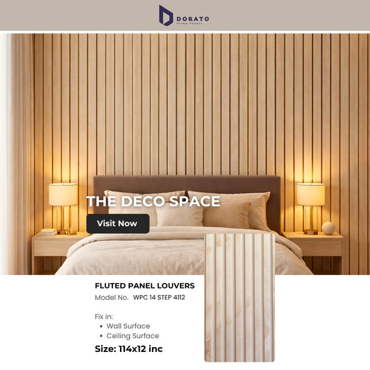 Fluted 4112 14 step 4112 Dorato Premium Fluted Panel – 14 Step Texture | Model 4112 | 9.5 ft x 12 inch Waterproof Wall Panel