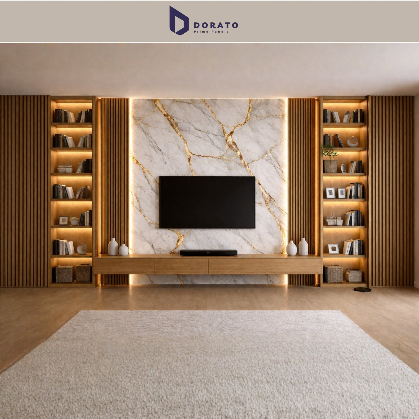 UV 7044 Dorato UV Marble Sheet – Model 7044 P | White & Gold Marble Design Wall Panel (4 Ft x 8 Ft)