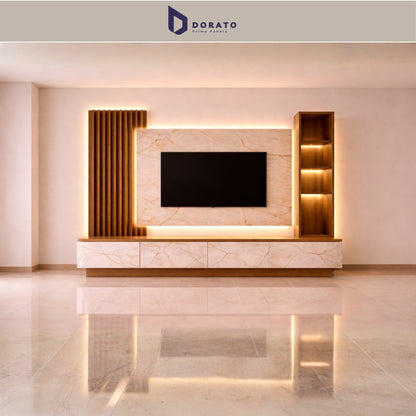 UV 2309 Dorato DMD Marble Sheet 4ft x 8ft | 3mm Waterproof Decorative Wall Panel | Model IMP 2309