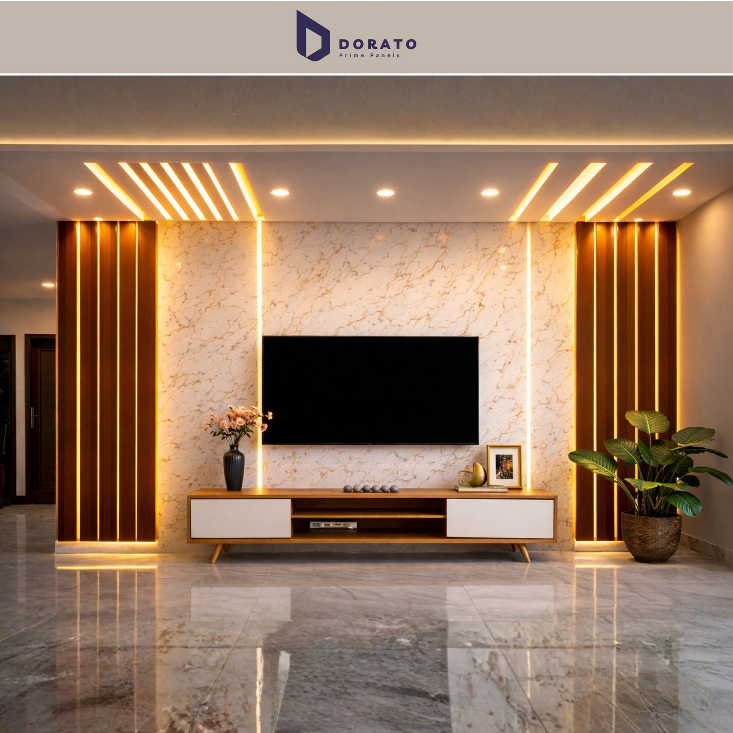Uv 7050 Dorato UV Marble Sheet – Model 7050 P | Waterproof PVC Wall Panel (8 Ft x 4 Ft | 3mm)