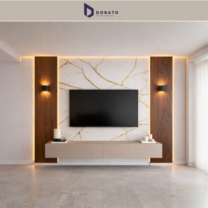 UV 01 Dorato DMD Marble Sheet – Model DMD 01 | 4ft x 8ft Waterproof Decorative Wall Panel
