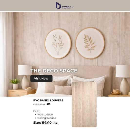 PVC 415 Dorato Prime Panels PVC Wall Panel – Model 415 | Premium Wooden Finish PVC Panel | 9.5 Feet Height x 10 Inch Width | Waterproof & Damp Proof Decorative Wall Panel