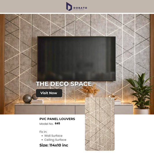 PVC 645 Dorato Premium PVC Wall Panel – Model 645 | Waterproof, Heat Resistant Decorative Panel (9.5 Ft x 10 Inch)