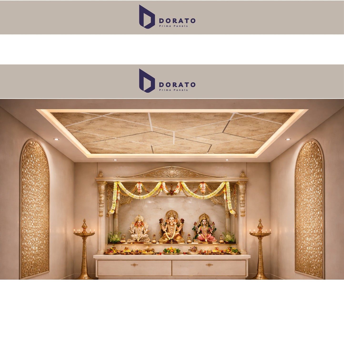 PVC 646 Dorato Premium PVC Wall Panel | Model 646 | Waterproof, Damp-Proof & Heat Resistant Decorative Panel (10" x 9.5 ft)