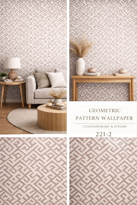 Geometric Pattern Wallpaper (Free Installation)