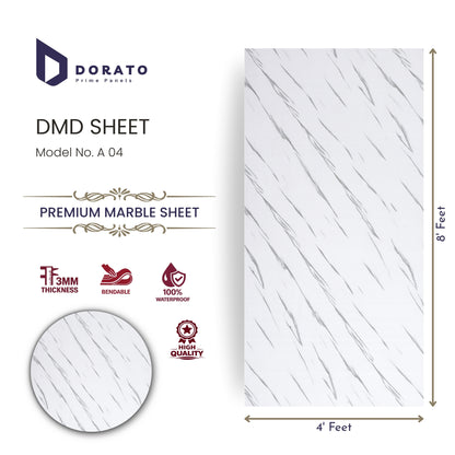 UV A04 SPC A04Dorato SPC Marble Sheet – Model A04 | Waterproof PVC Wall Panel (4 Ft x 8 Ft, 3mm Thickness)