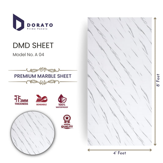 UV A04 SPC A04Dorato SPC Marble Sheet – Model A04 | Waterproof PVC Wall Panel (4 Ft x 8 Ft, 3mm Thickness)