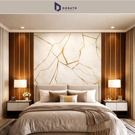 UV 01 Dorato DMD Marble Sheet – Model DMD 01 | 4ft x 8ft Waterproof Decorative Wall Panel