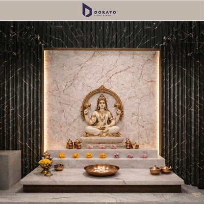 UV 2309 Dorato DMD Marble Sheet 4ft x 8ft | 3mm Waterproof Decorative Wall Panel | Model IMP 2309