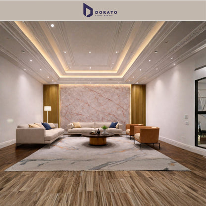 UV 2309 Dorato DMD Marble Sheet 4ft x 8ft | 3mm Waterproof Decorative Wall Panel | Model IMP 2309