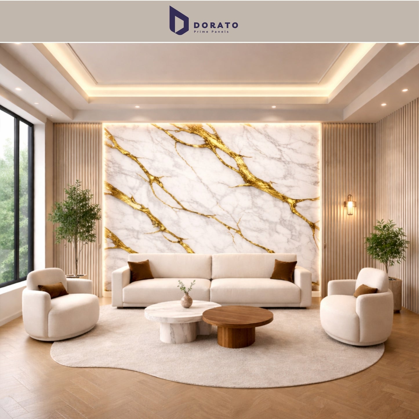 Uv 7030 Dorato UV Marble Sheet – Model 7030 P | Premium PVC Wall Panel (4ft x 8ft | 3mm Thickness | Waterproof Decorative Wall Sheet)