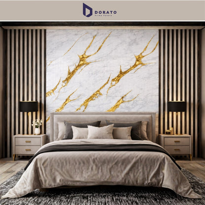 Uv 7030 Dorato UV Marble Sheet – Model 7030 P | Premium PVC Wall Panel (4ft x 8ft | 3mm Thickness | Waterproof Decorative Wall Sheet)