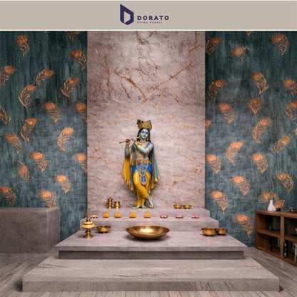 UV 7038 Dorato UV Marble Sheet – Model 7038P | Grey & Gold Marble Finish Wall Panel (4 Ft x 8 Ft, 3mm)