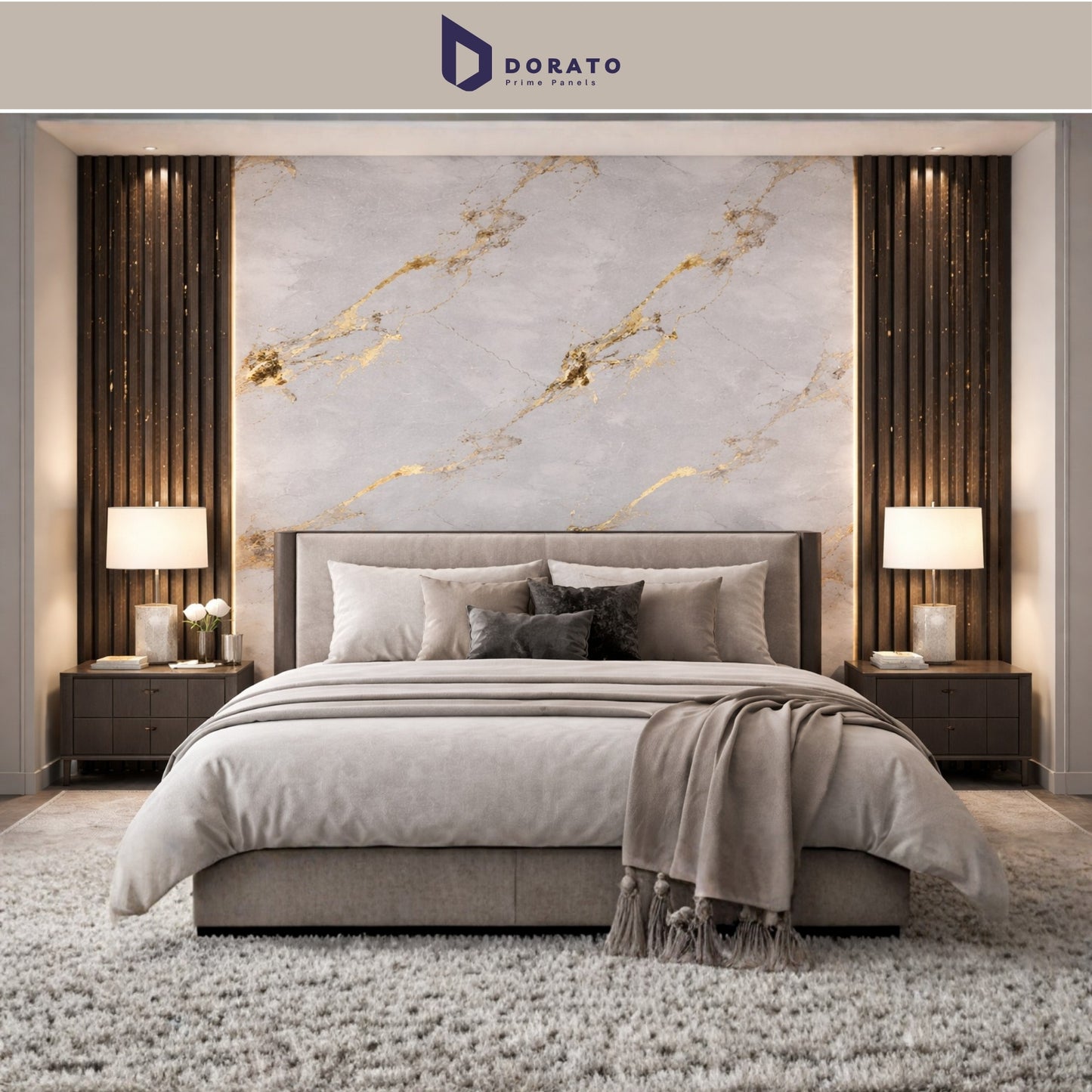 UV 7038 Dorato UV Marble Sheet – Model 7038P | Grey & Gold Marble Finish Wall Panel (4 Ft x 8 Ft, 3mm)
