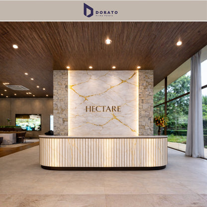 UV 7044 Dorato UV Marble Sheet – Model 7044 P | White & Gold Marble Design Wall Panel (4 Ft x 8 Ft)