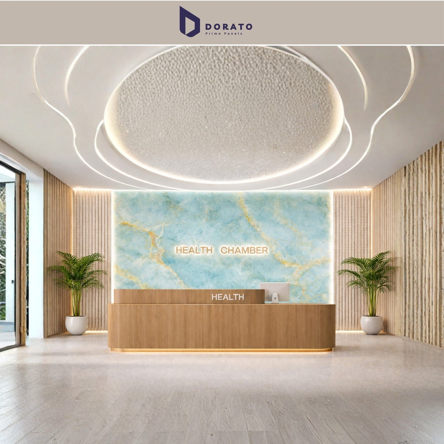 Uv 21 Dorato DMD Marble Sheet No. DMD 21 – 4ft x 8ft Premium Waterproof PVC Wall Panel (3mm Thickness)