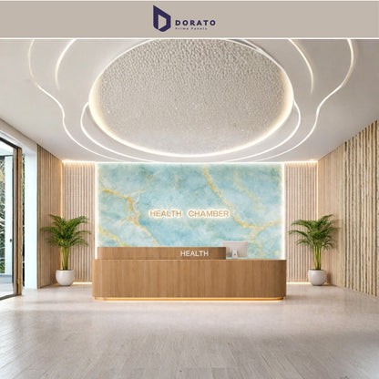 Uv 21 Dorato DMD Marble Sheet No. DMD 21 – 4ft x 8ft Premium Waterproof PVC Wall Panel (3mm Thickness)