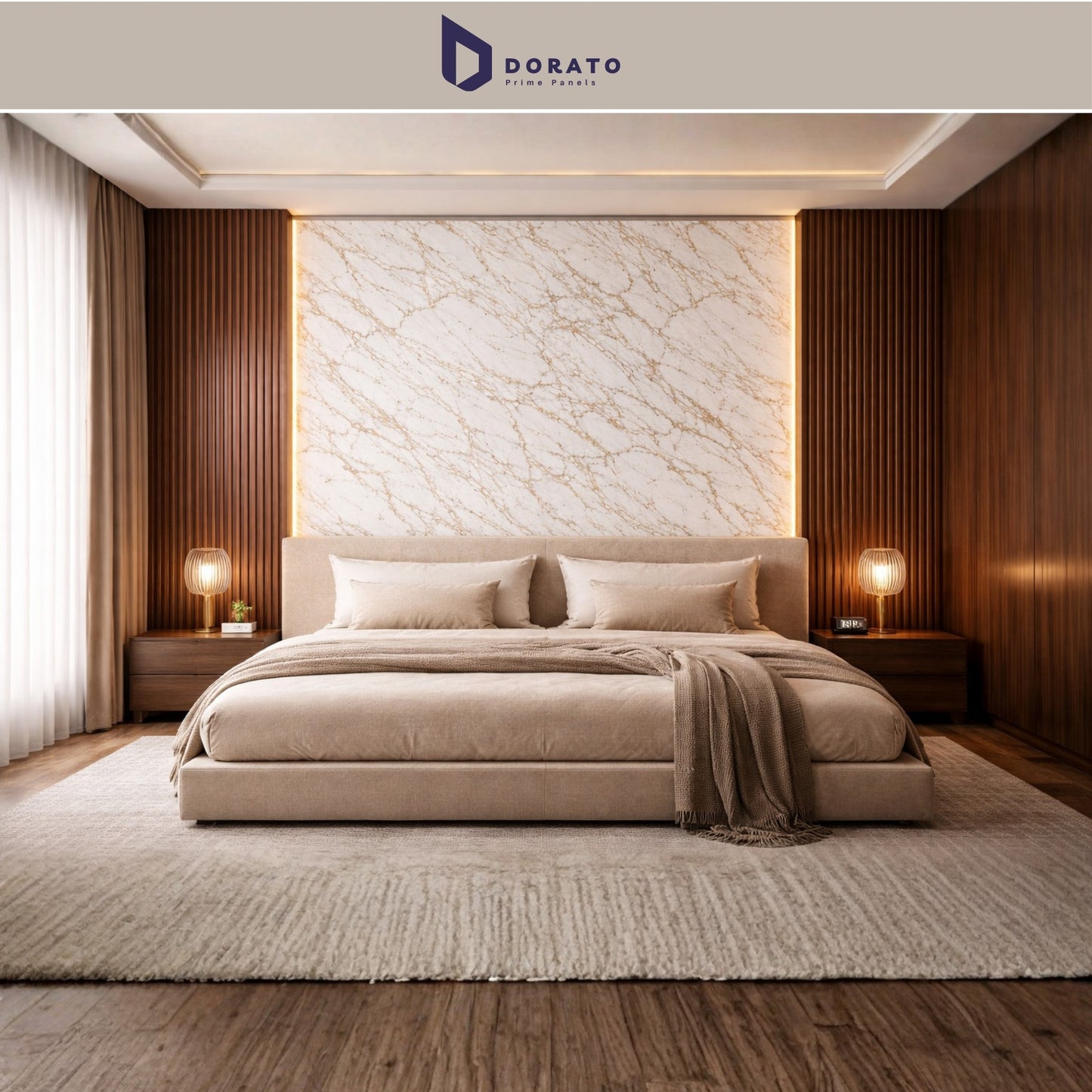 Uv 7050 Dorato UV Marble Sheet – Model 7050 P | Waterproof PVC Wall Panel (8 Ft x 4 Ft | 3mm)