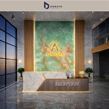 uv 9034 Dorato UV Marble Sheet – Model 9034 | Premium Green Marble Finish Wall Panel (4ft x 8ft | 3mm Thick)