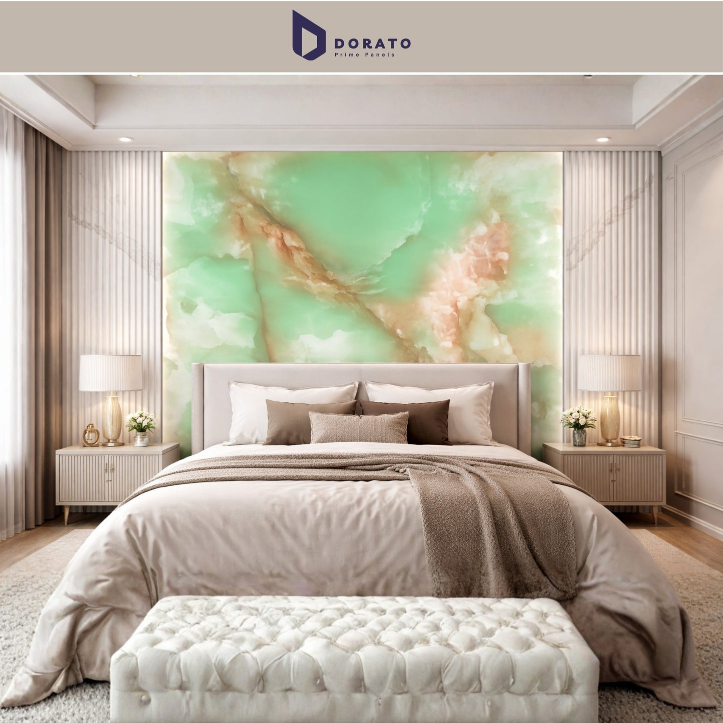 uv 9034 Dorato UV Marble Sheet – Model 9034 | Premium Green Marble Finish Wall Panel (4ft x 8ft | 3mm Thick)