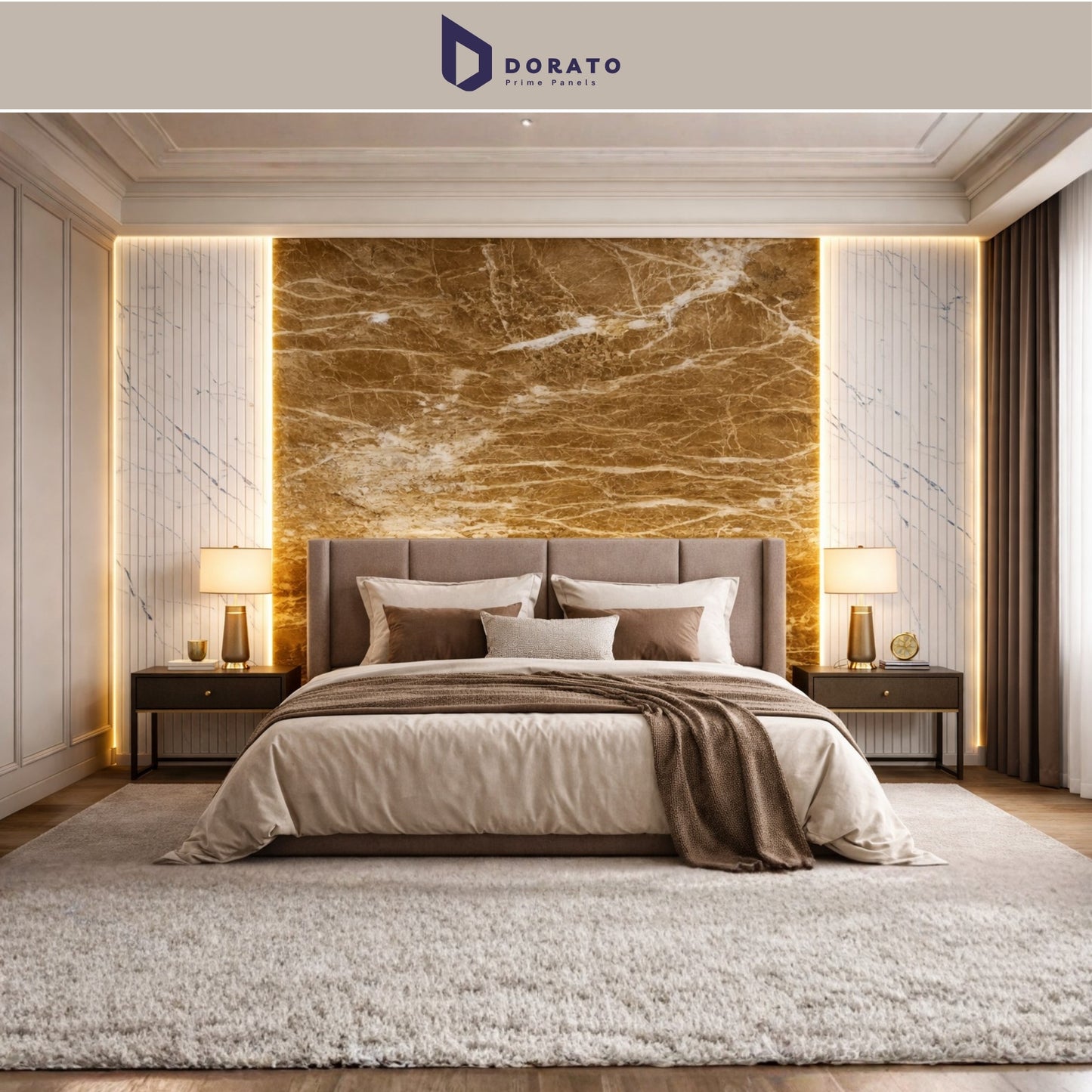 Uv 9045 Dorato UV Marble Sheet – Model 9045 | 4ft x 8ft Waterproof PVC Wall Panel | 3mm Thick Decorative Marble Finish