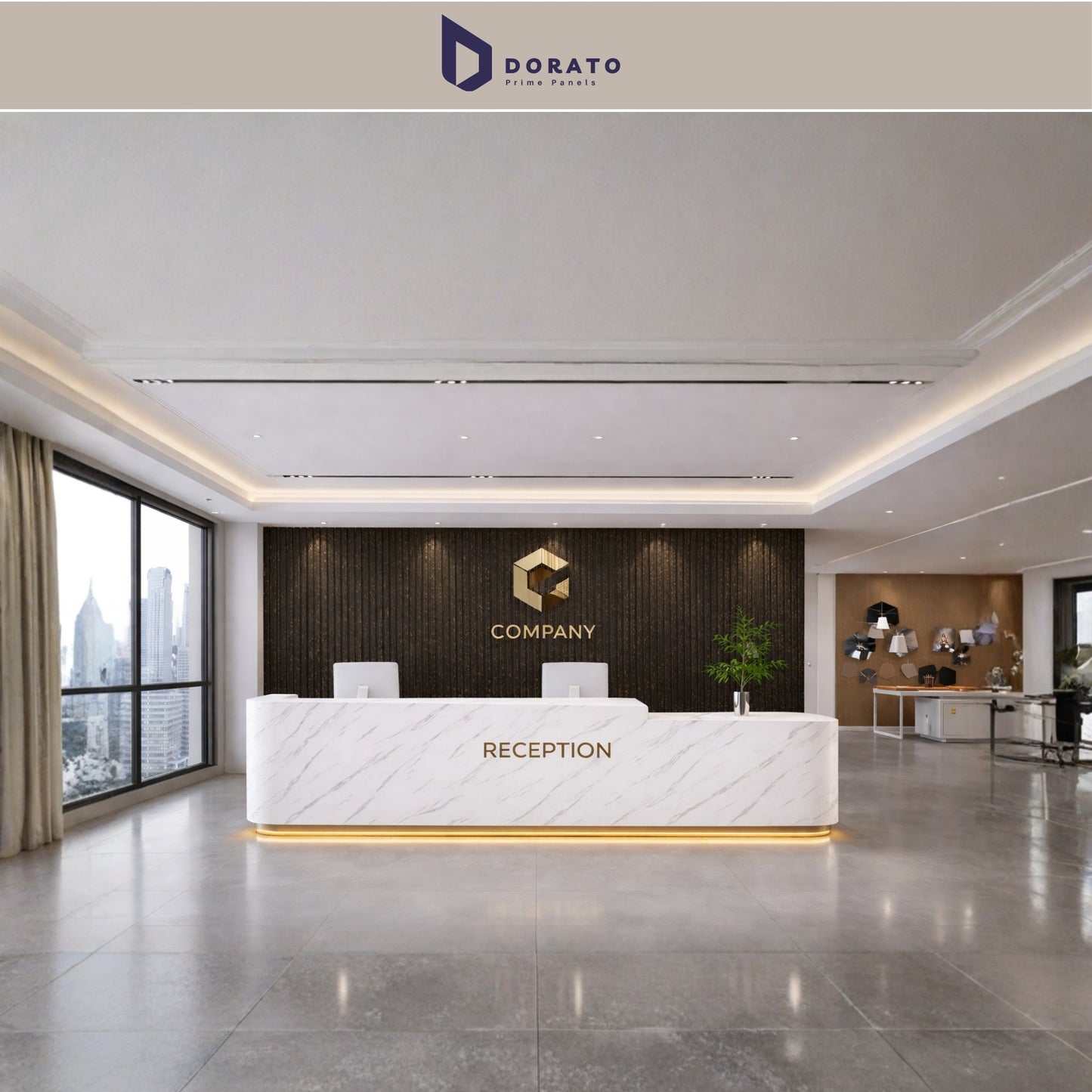 UV A04 SPC A04Dorato SPC Marble Sheet – Model A04 | Waterproof PVC Wall Panel (4 Ft x 8 Ft, 3mm Thickness)