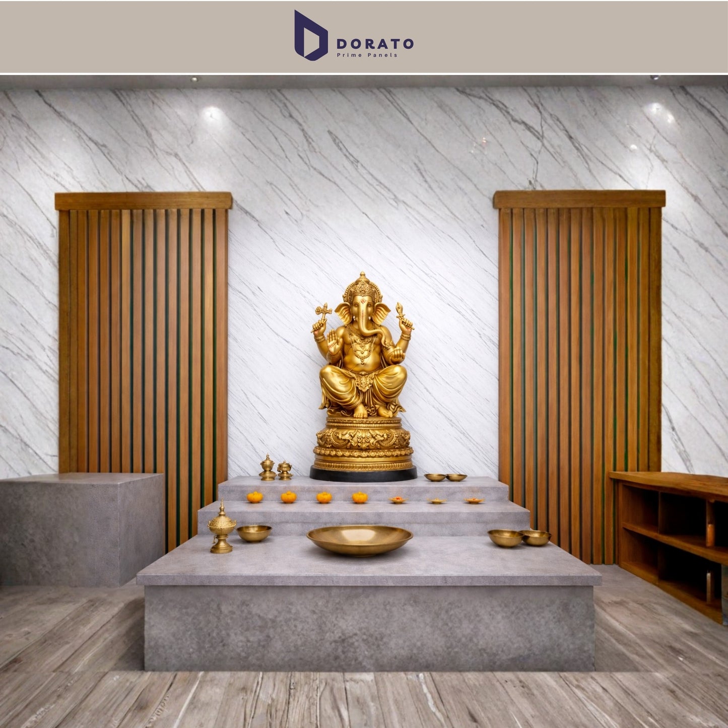 UV A04 SPC A04Dorato SPC Marble Sheet – Model A04 | Waterproof PVC Wall Panel (4 Ft x 8 Ft, 3mm Thickness)
