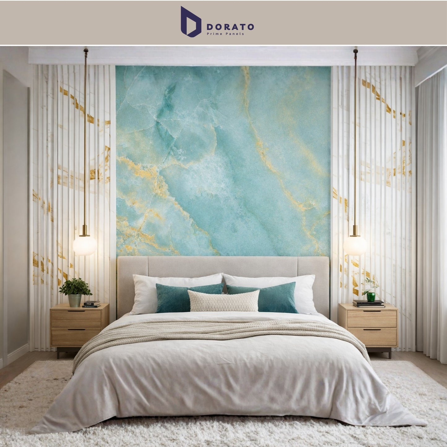 Uv 21 Dorato DMD Marble Sheet No. DMD 21 – 4ft x 8ft Premium Waterproof PVC Wall Panel (3mm Thickness)