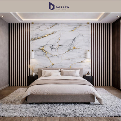 uv 2209 Dorato DMD Marble Sheet IMP 2209 – Premium White & Gold Marble Finish PVC Wall Panel (4ft x 8ft | 3mm)