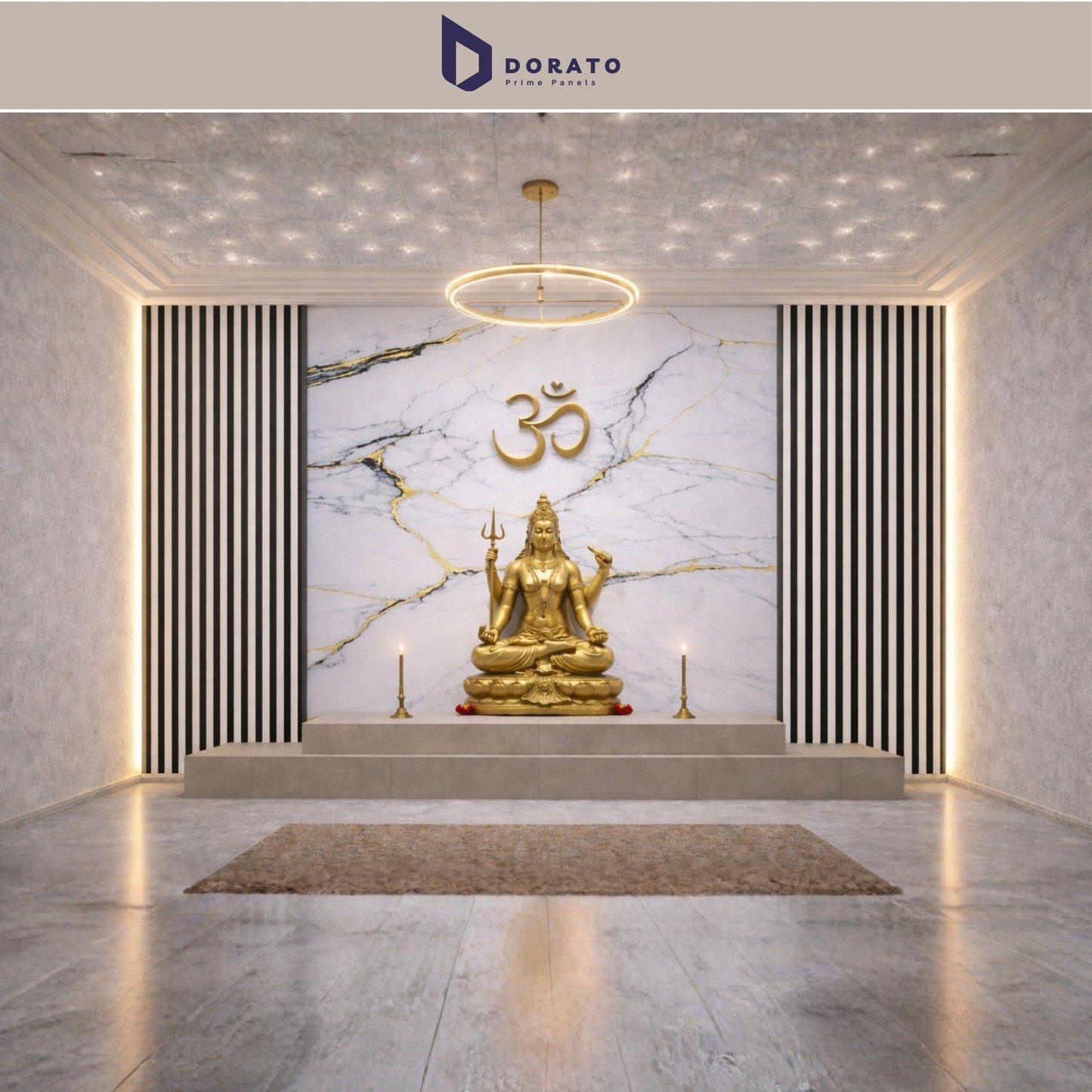 uv 2209 Dorato DMD Marble Sheet IMP 2209 – Premium White & Gold Marble Finish PVC Wall Panel (4ft x 8ft | 3mm)