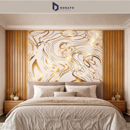 UV 38 Dorato DMD Marble Sheet – Model DMD 38 | Premium Gold Abstract Wall Panel (4ft x 8ft, 3mm Thickness, Waterproof)