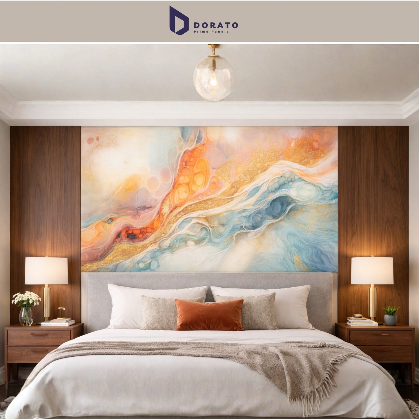 UV 58 Dorato DMD Marble Sheet No. 58 – Premium Decorative Wall Panel (4ft x 8ft | 3mm Thickness | Waterproof PVC Panel)