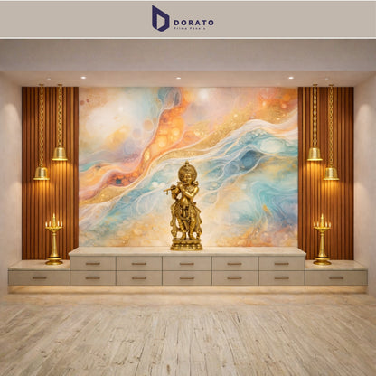 UV 58 Dorato DMD Marble Sheet No. 58 – Premium Decorative Wall Panel (4ft x 8ft | 3mm Thickness | Waterproof PVC Panel)